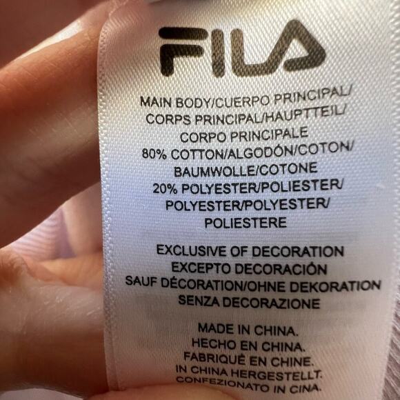 FILA White Crewneck Sweatshirt, Pullover Sweatshirt Size M NEW - Picture 6 of 8